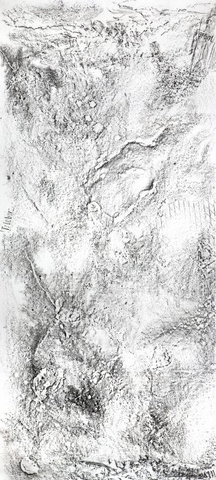 200 x 92 cm, Pigmente in Wachs auf Stoff