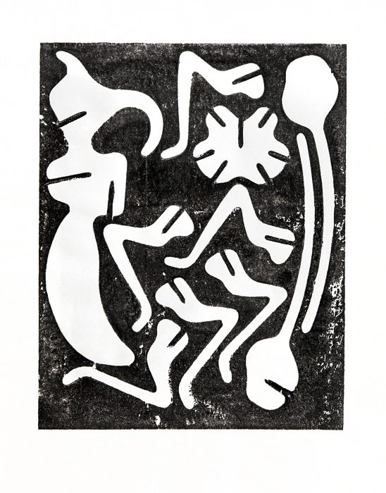 Holzschnitt auf Papier