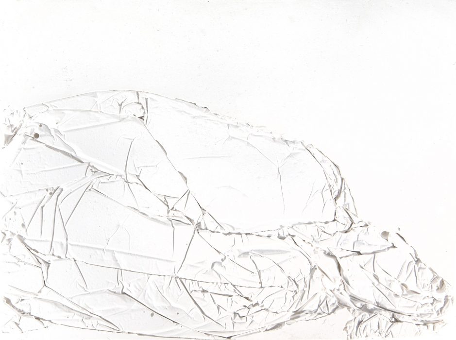 Kokosmattenabdruck, Gips, 30 x 23 cm