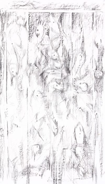 160 x 92 cm Pigmente in Wachs auf Stoff