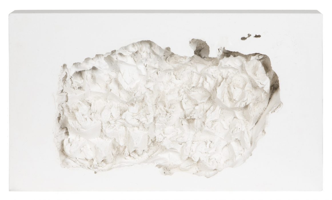 Eisabdruck, Stonegips 33 x 19 x 4 cm