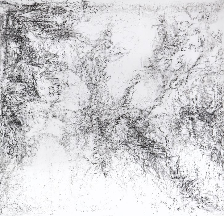 92 x 89 cm, 92 cm Pigmente in Wachs auf Stoff