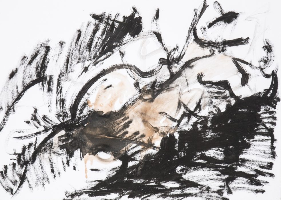 70 x 50 cm Pigmente mit Wasser auf Papier