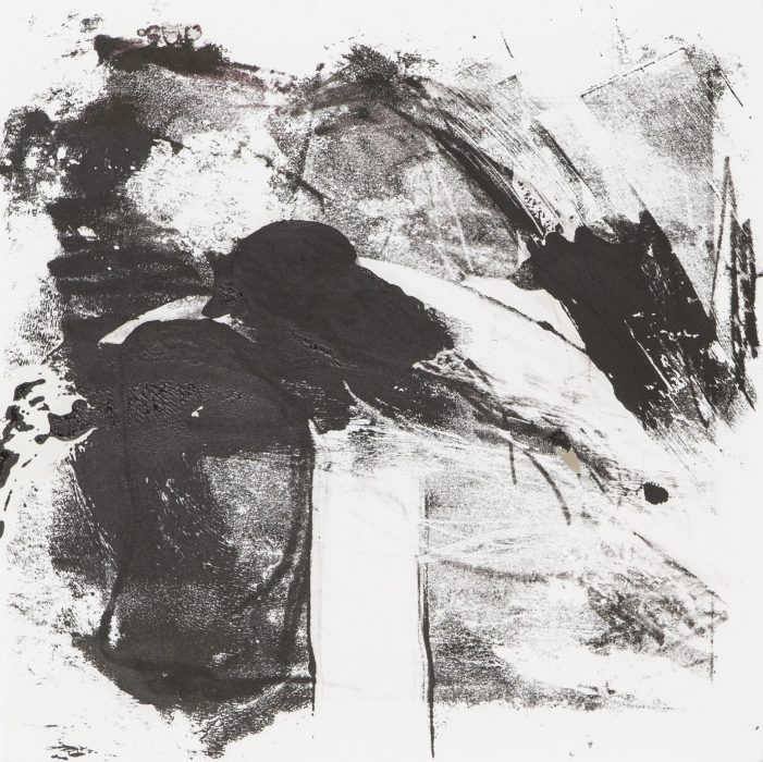 25 x 25 cm Linoldruckfarbe auf Papier