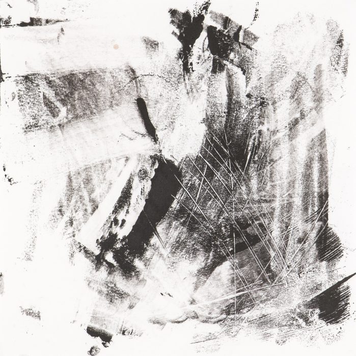 25 x 25 cm Linoldruckfarbe auf Papier