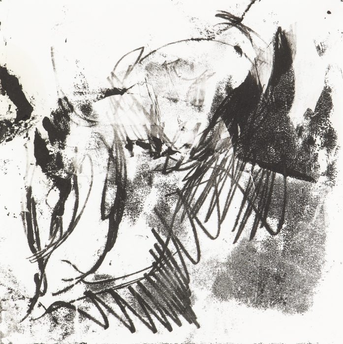 25 x 25 cm Linoldruckfarbe auf Papier