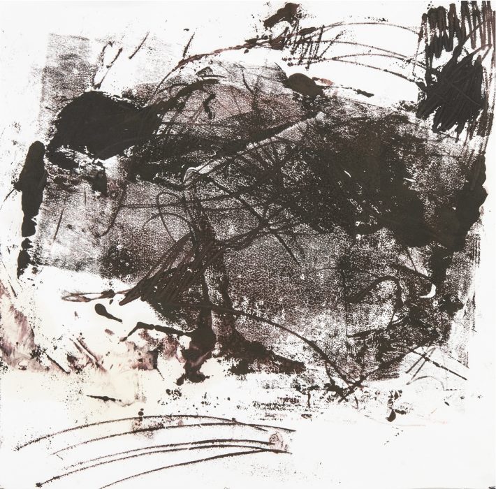 25 x 25 cm Linoldruckfarbe auf Papier