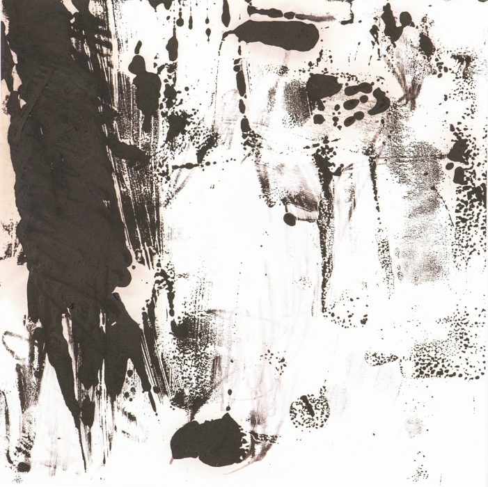 25 x 25 cm Linoldruckfarbe auf Papier